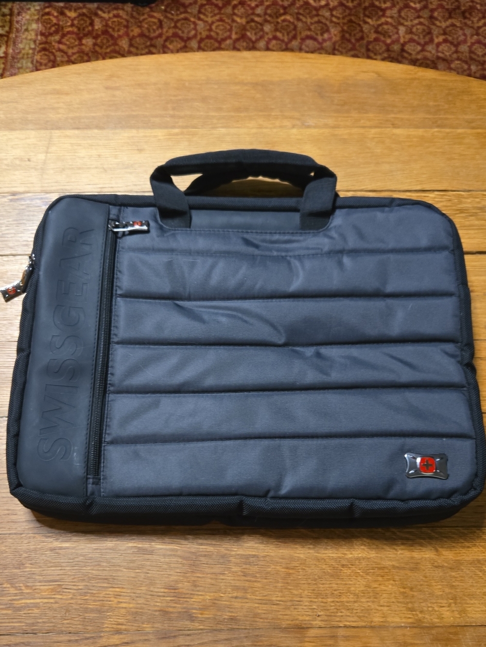 SwissGear Black Padded Laptop Briefcase with Top Handles